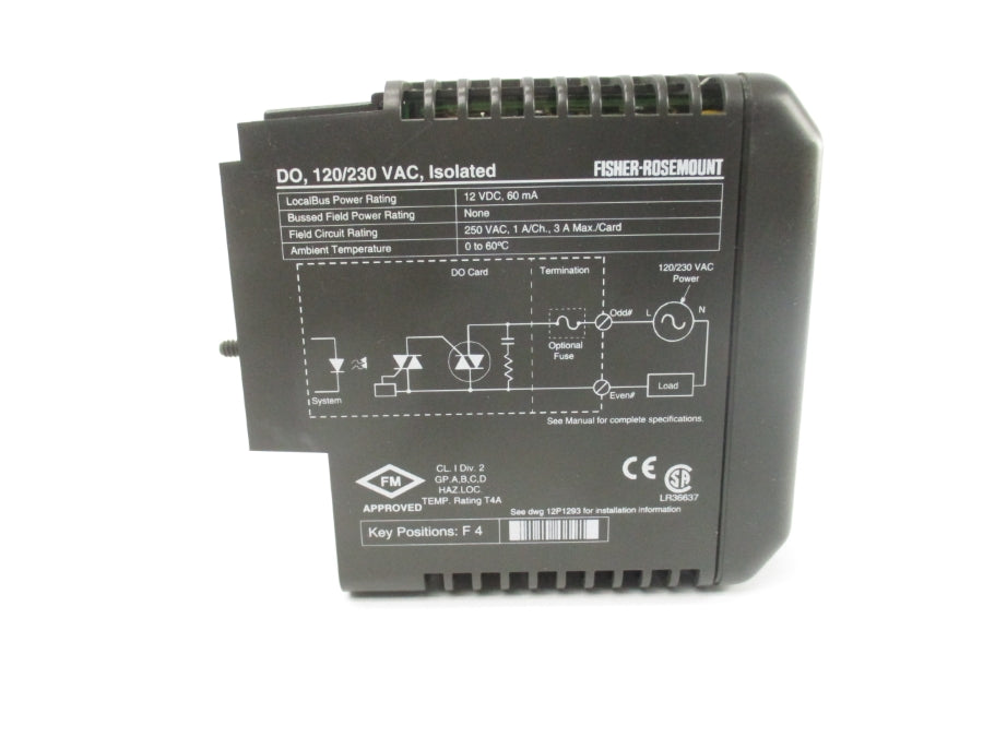 FISHER-ROSEMOUNT 12P0558X152 KJ3001X1-BH1 120/230VAC REV. H NSNP