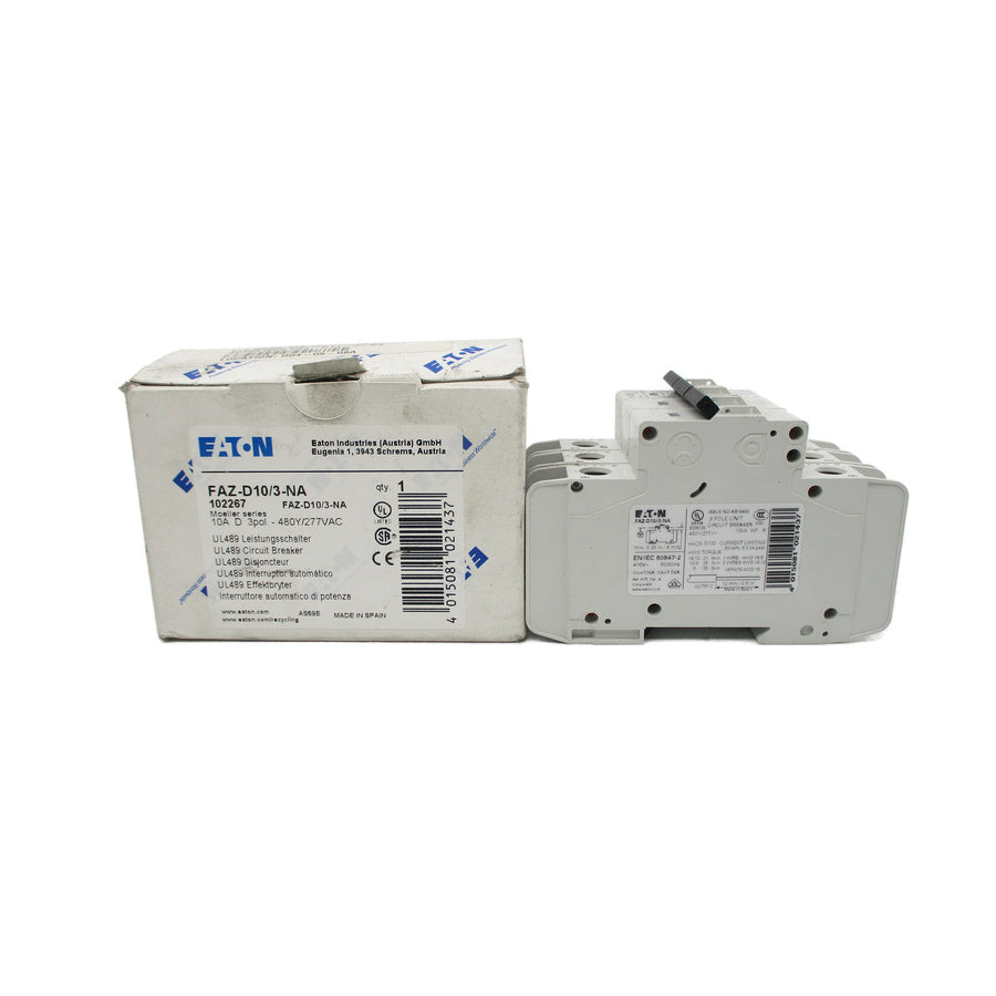 EATON FAZ-D10/3-NA 102267  277VAC 10A NSMP
