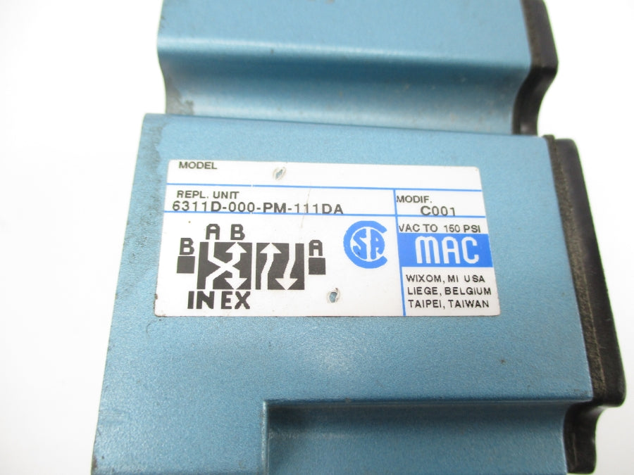MAC 6311D-000-PM-111DA 110/120V 25-150PSI NSNP