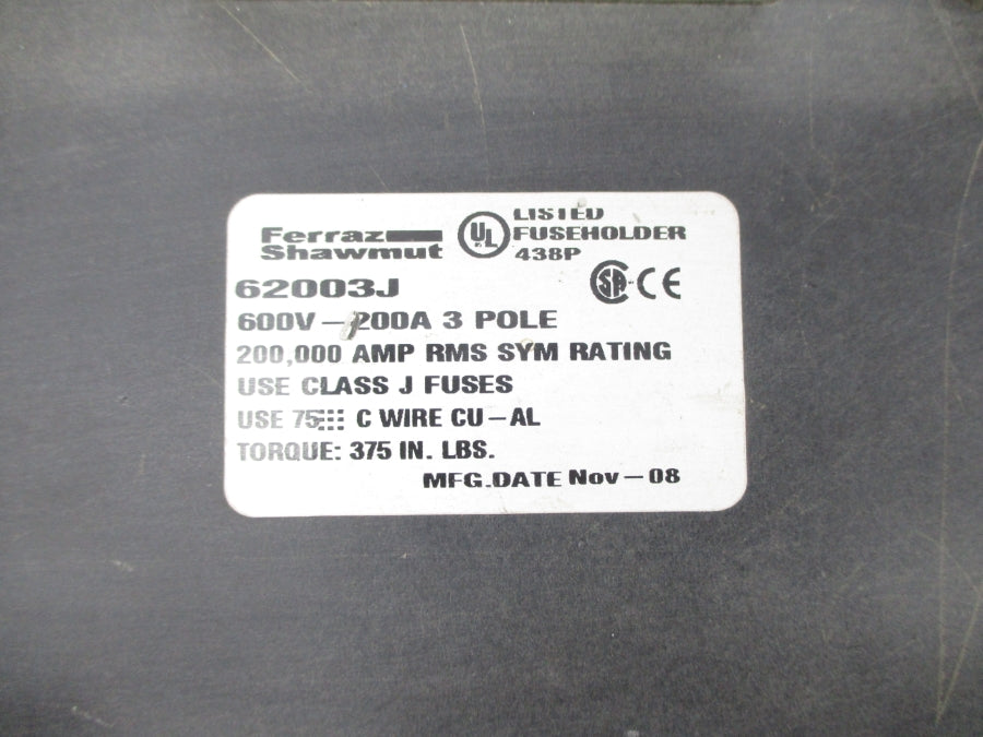 FERRAZ SHAWMUT 62003J 600V 200A NSNP