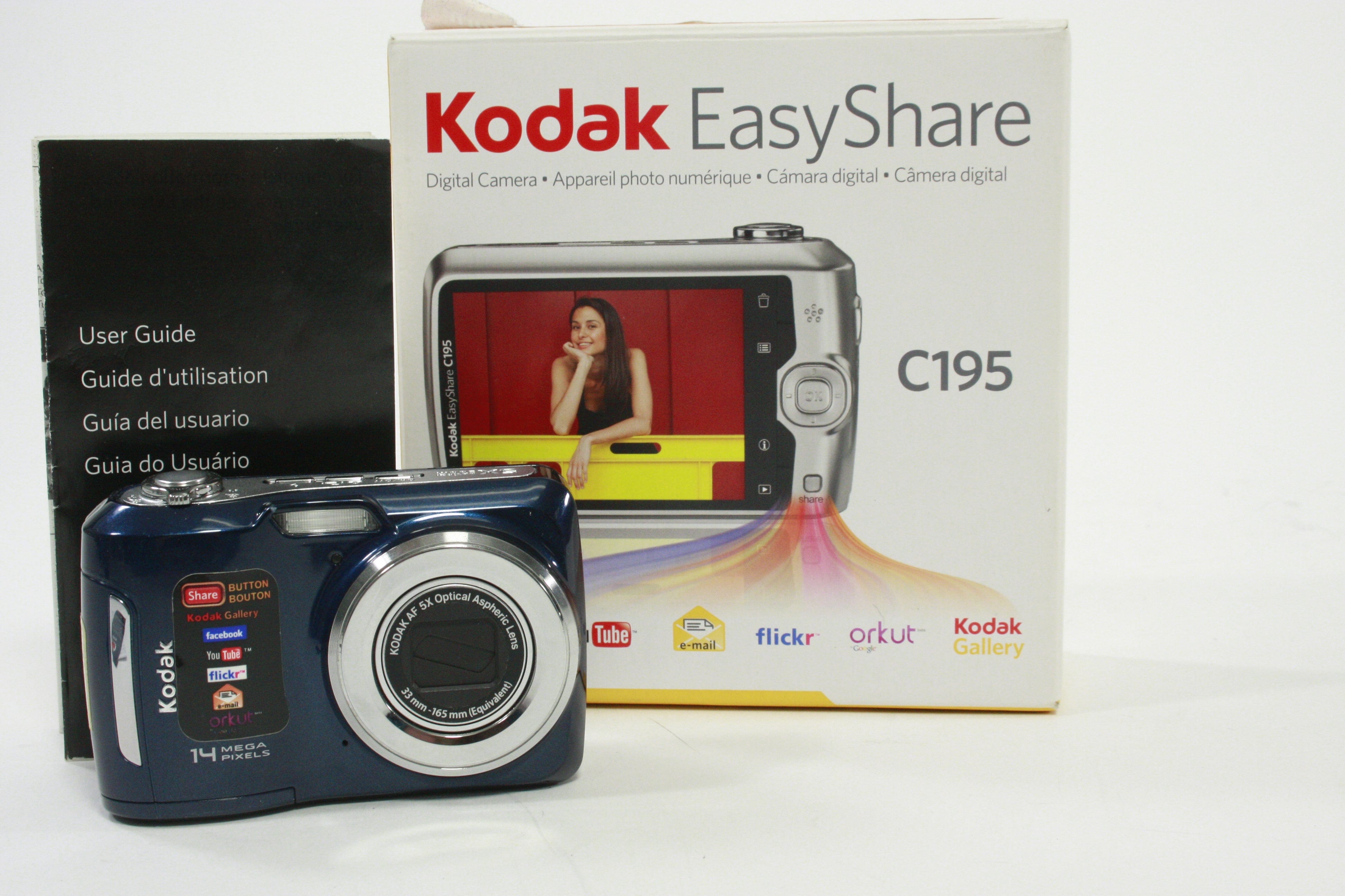 Kodak C195 Easy Share Digital Point and Shoot Camera - 14MP (Navy)