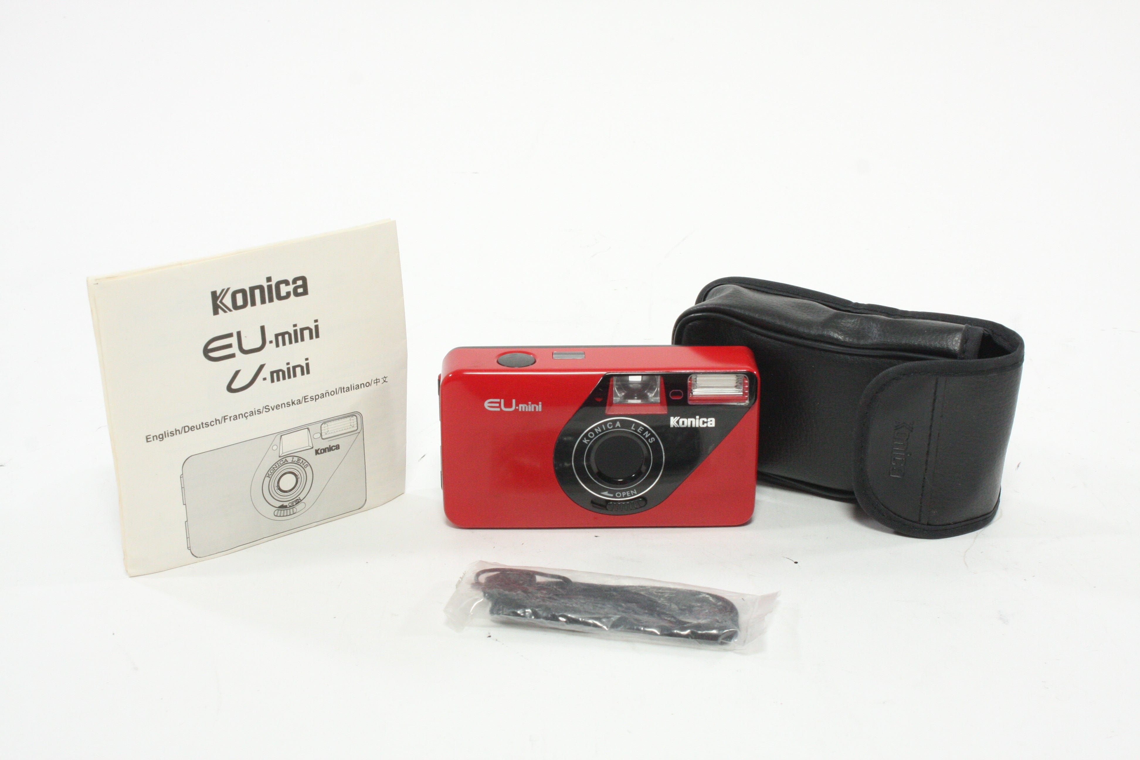Konica EU-Mini 35mm Camera in Case (Red)