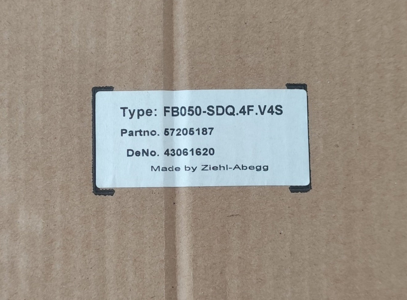 FB050-SDQ.4F.V4S ZIEHL-ABEGG Axial Fan 3~400V 0.21/0.14kW 0.56/0.28A 920/730rpm