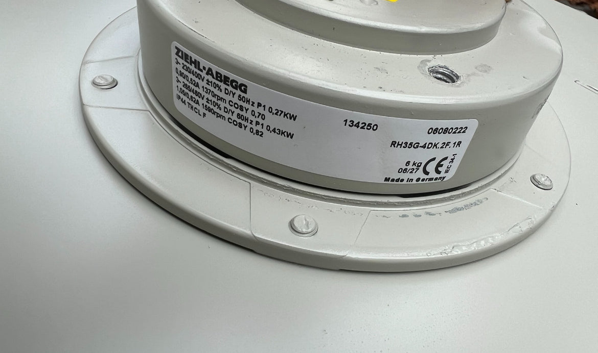 RH35G-4DK.2F.1R  ZIEHL-ABEGG centrifugal fan 3-230/400V 0.27/0.43KW 0.52/1.05A 1370/1590rpm 50/60HZ