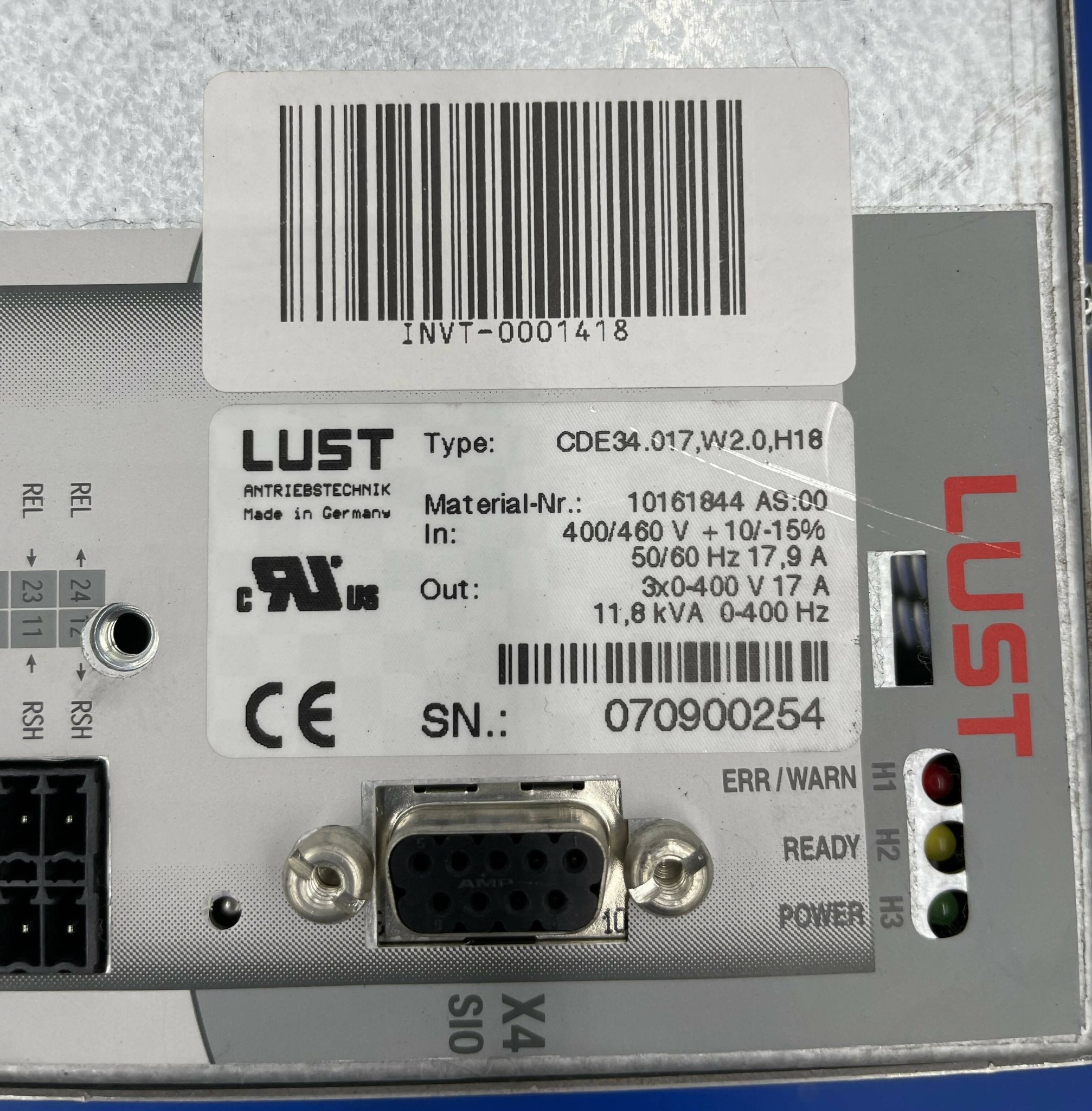 Siemens 10161844 - Lust Servo Controller SCR for Somatom CT Label | Alo Tech Solutions