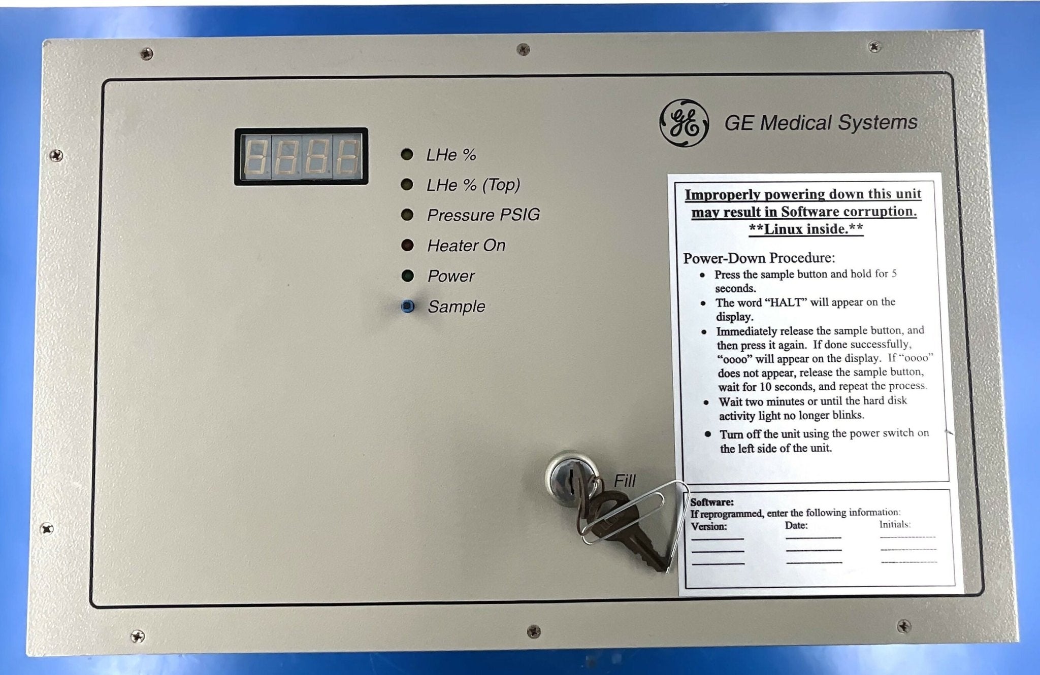 MAGNET MONITOR (2219400 REV 5.1) GE
