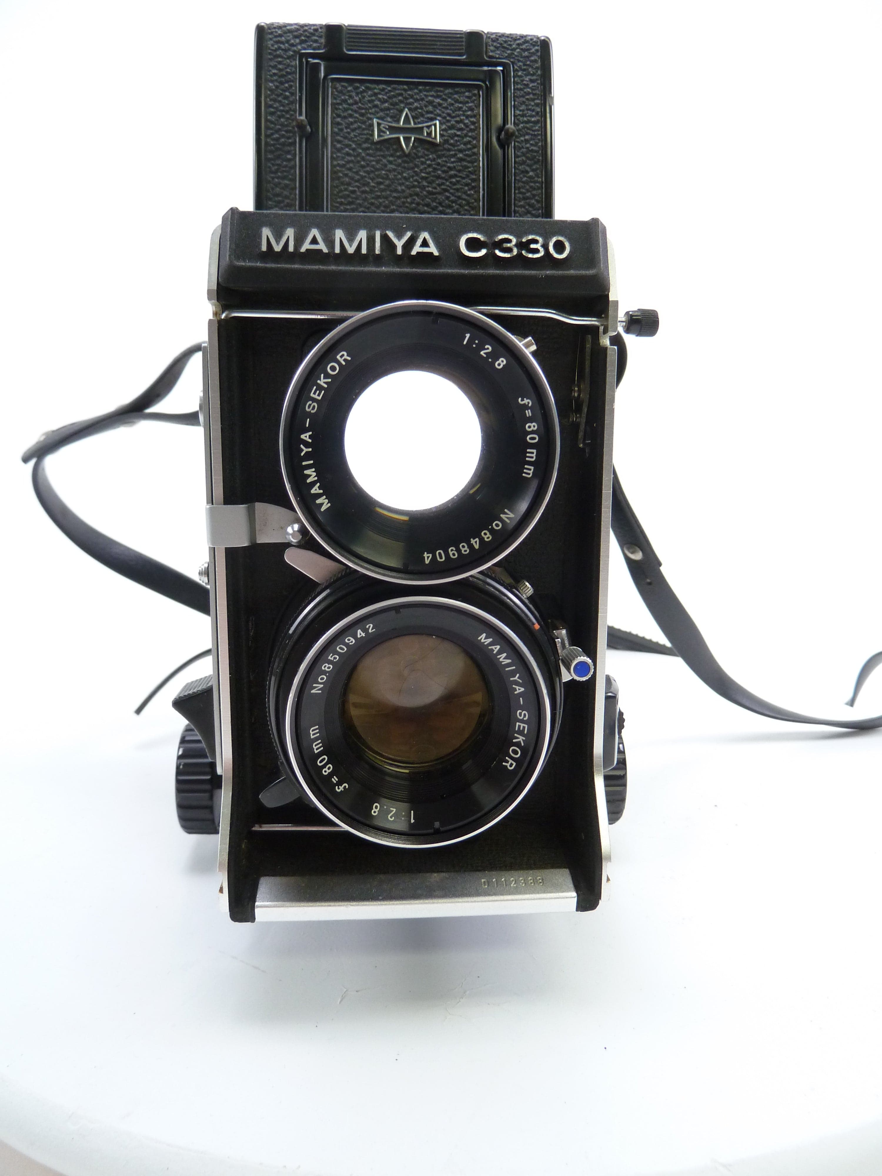 Mamiya 330F Twin Lens Reflex Camera Outfit with 80MM f2.8 Blue Dot Lens