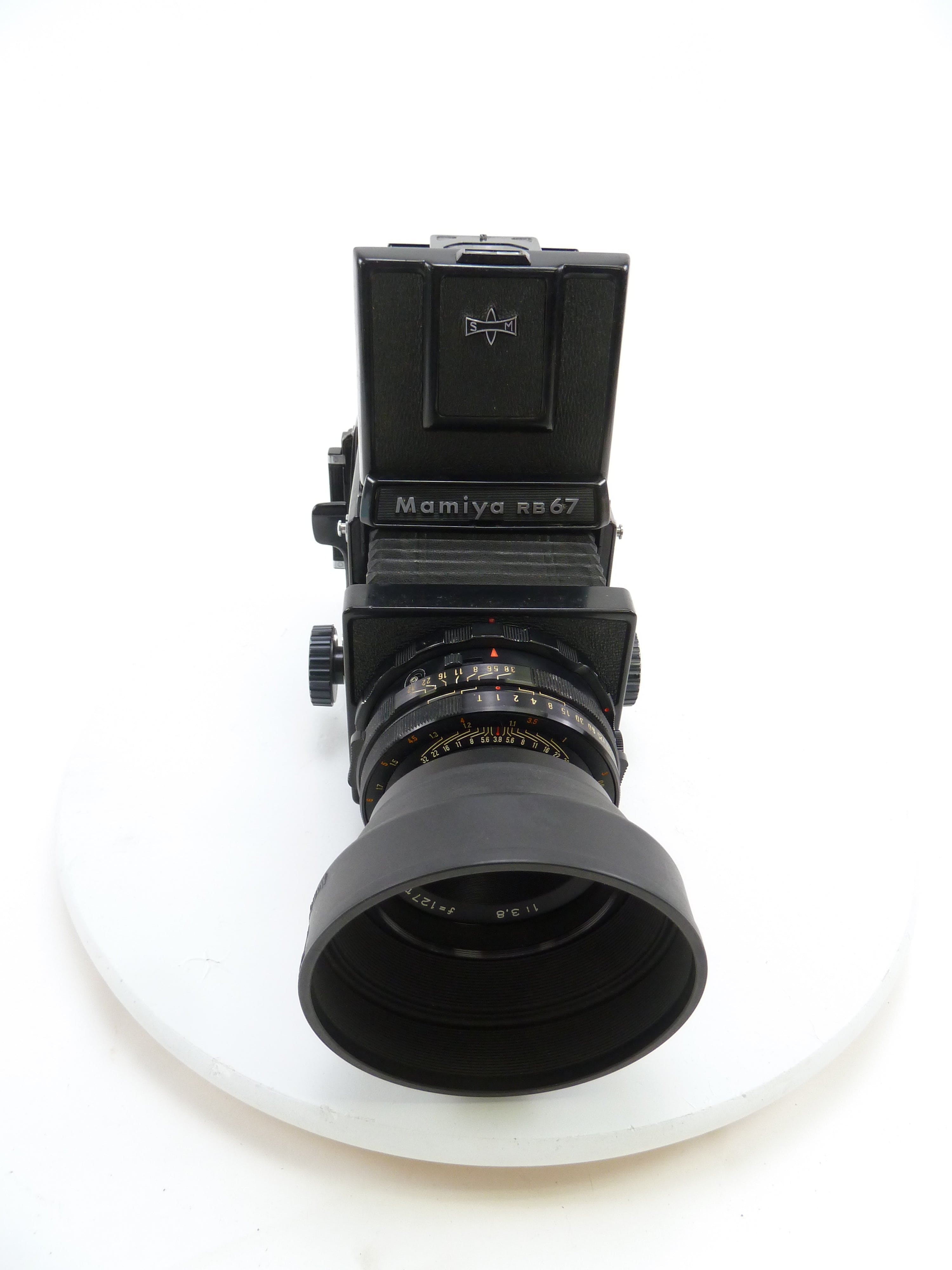 Mamiya RB67 Complete Camera Outfit with 127MM f3.8 Lens, 120 Back, and WLF