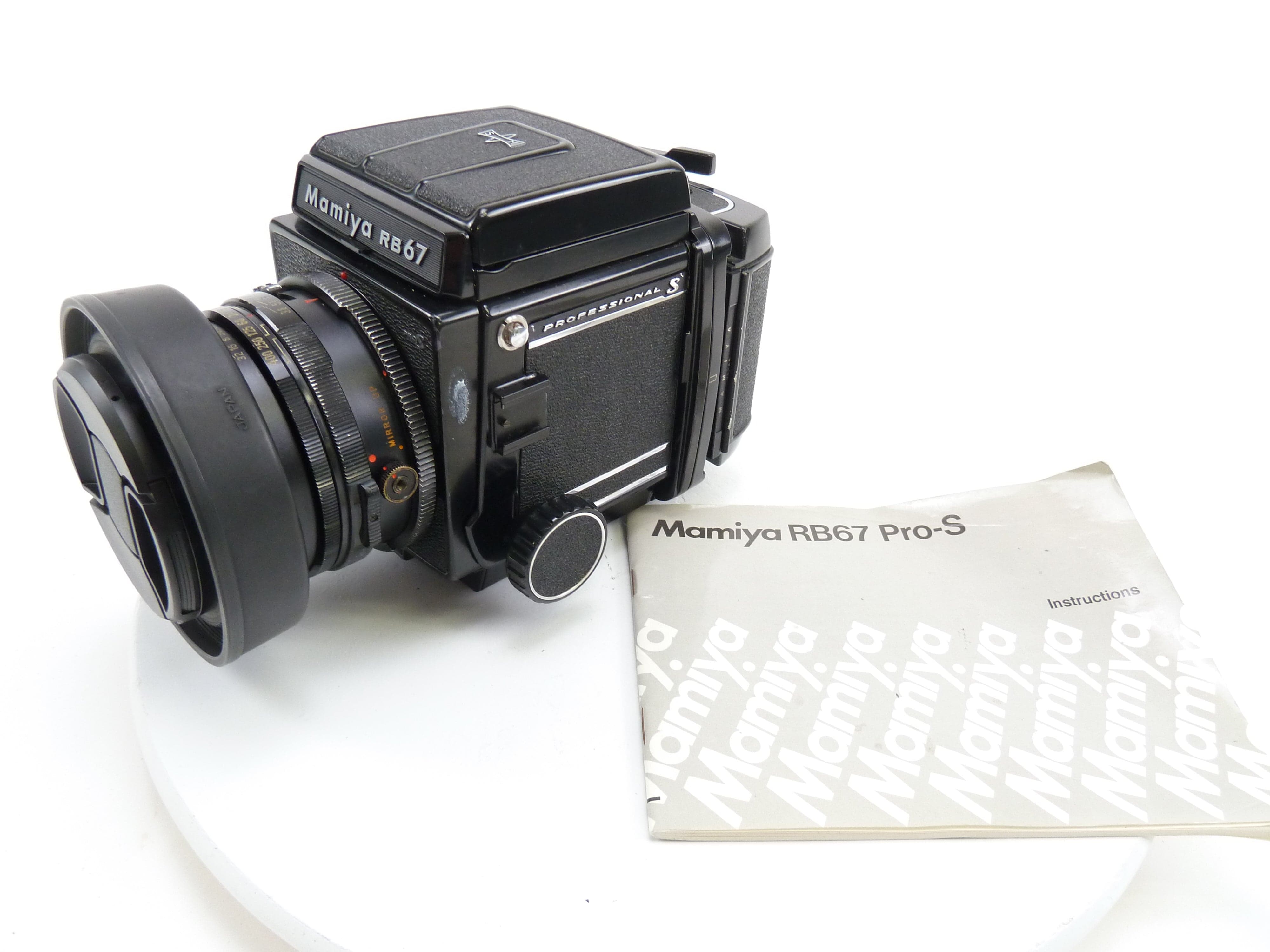 Mamiya RB67 Pro S Complete Kit with 120 Back, 127MM f3.8 C Lens, and WLF