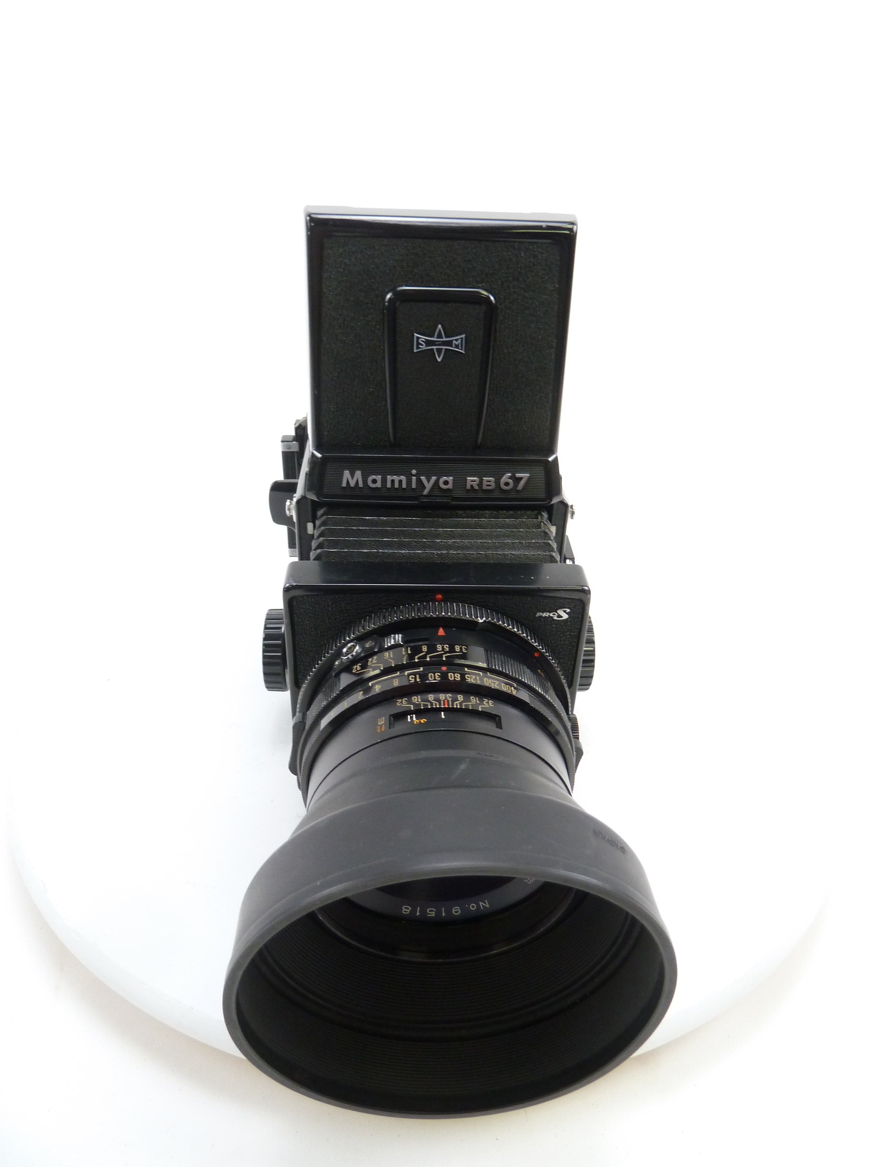 Mamiya RB67 Pro S Complete Kit with 120 Back, 127MM f3.8 C Lens, and WLF