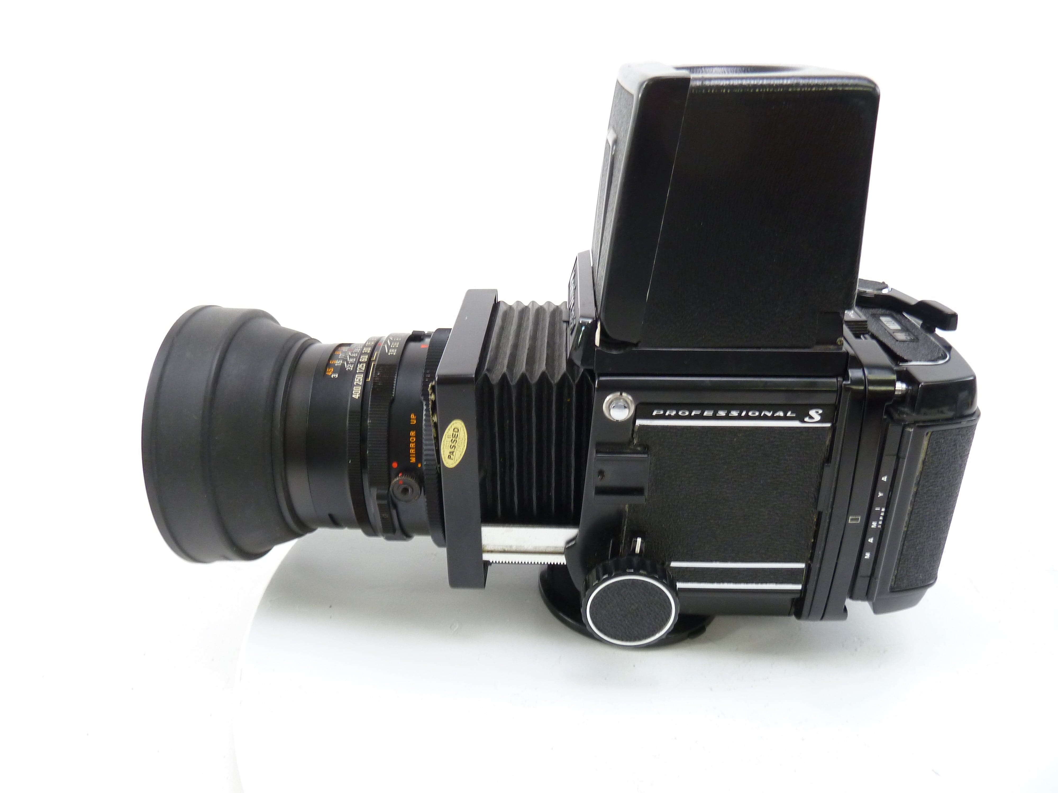 Mamiya RB67 Pro S Outfit with 127MM f3.8 C Lens, 120 Pro S Back, and Rigid Hood