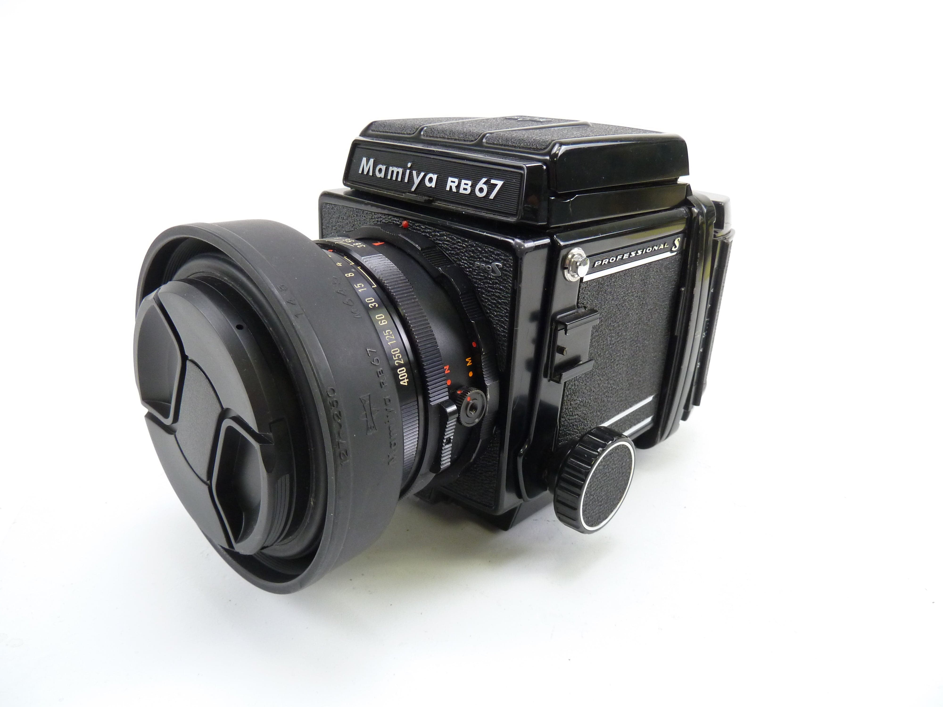 Mamiya RB67 Pro S Outfit with 127MM F3.8 Lens, Pro S 120 Back, and Waist Level Finder