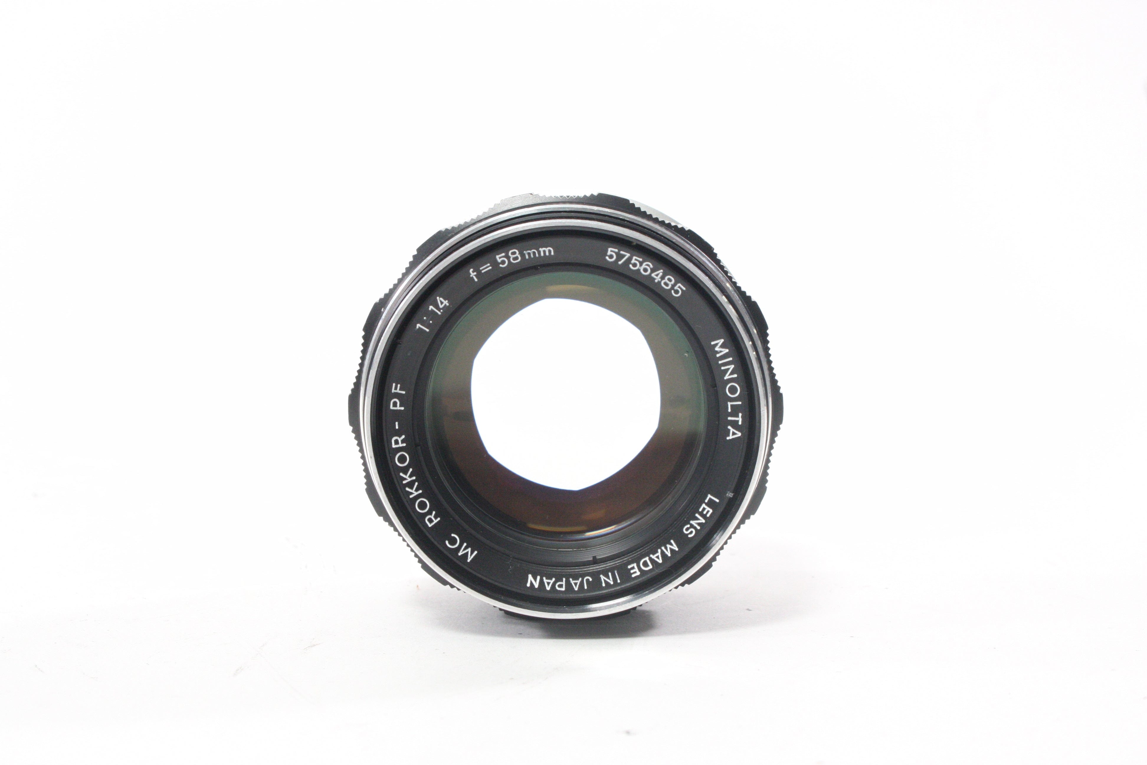 Minolta 58mm f/1.4 MC Rokkor-PF Lens for Minolta MD Mount