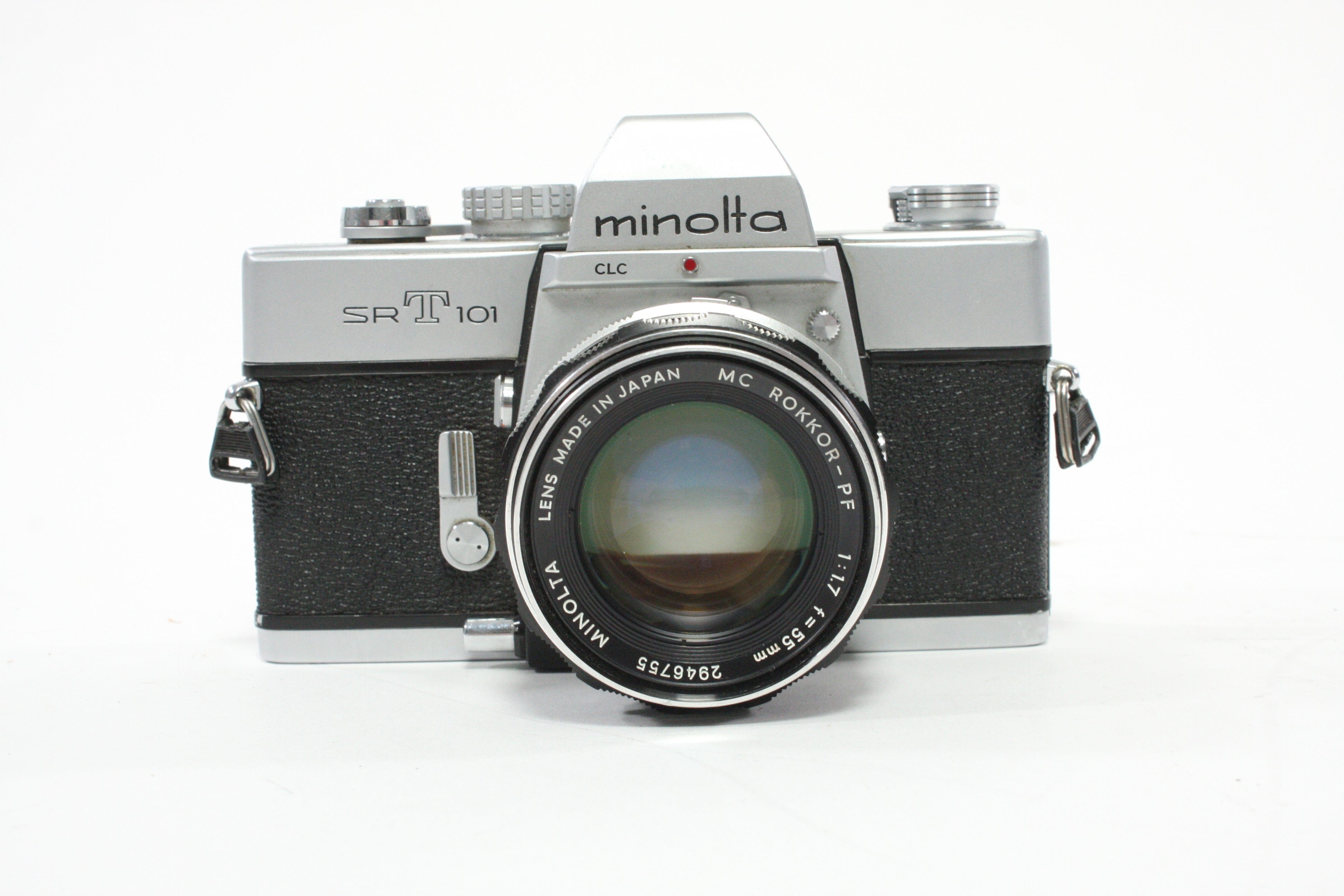 Minolta SRT101 35mm SLR Camera with Rokkor-PF 55mm f/1.7 Lens