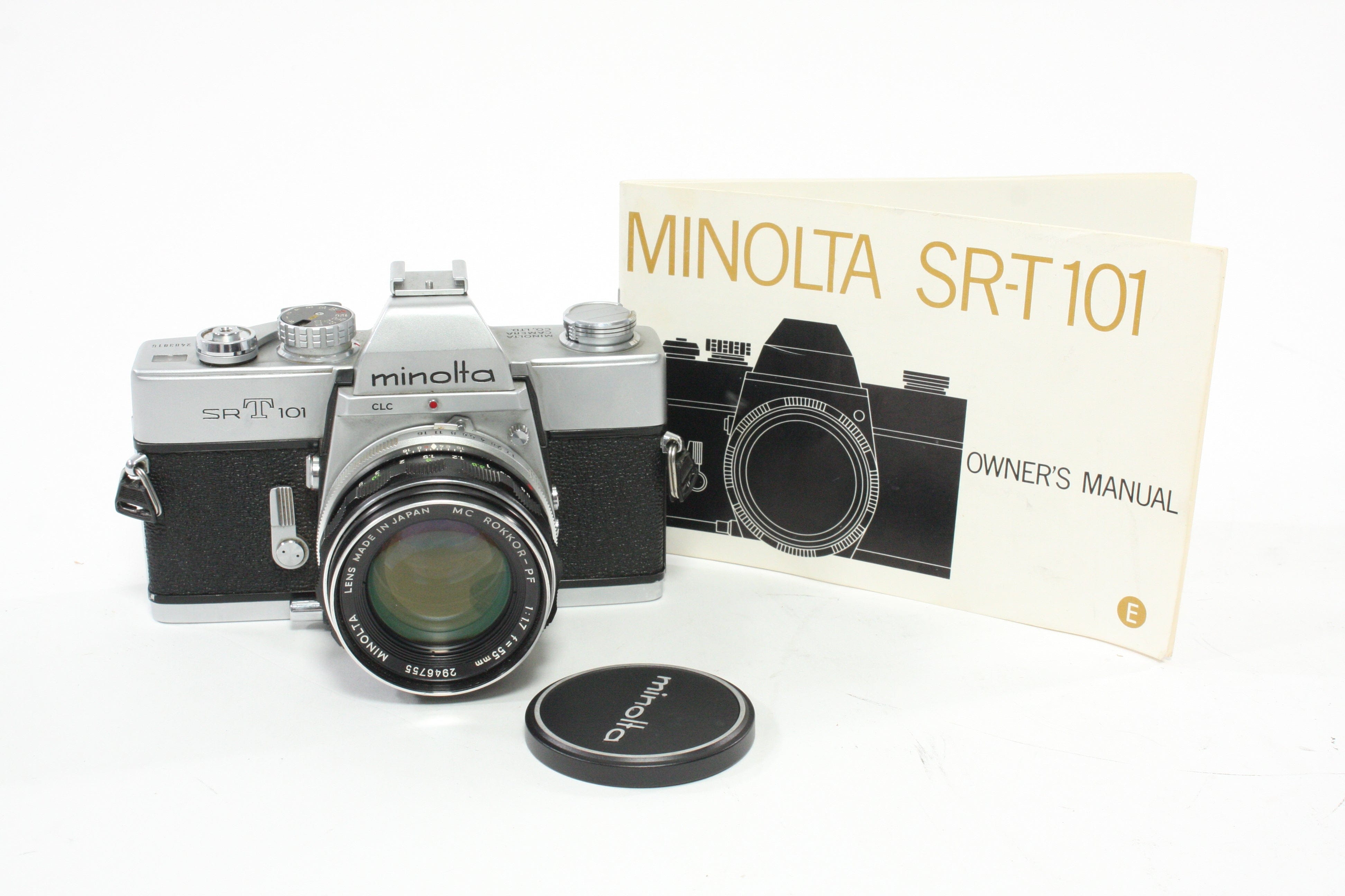 Minolta SRT101 35mm SLR Camera with Rokkor-PF 55mm f/1.7 Lens