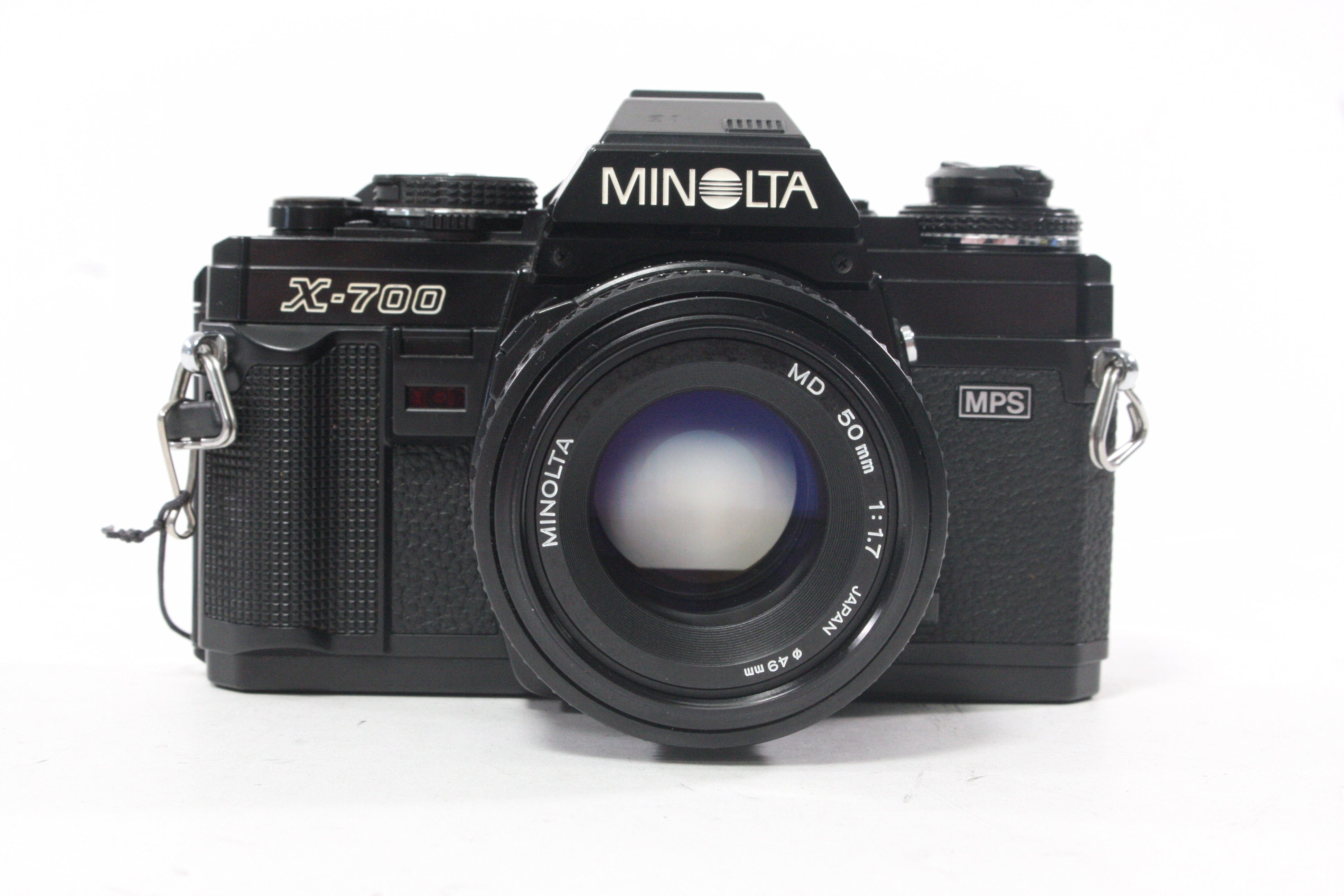 Minolta X-700 SLR Camera with 50mm f/1.7 Lens with Power Winder and Strap