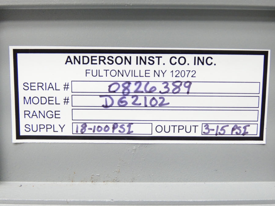 ANDERSON DG2102 18-100PSI NSNP