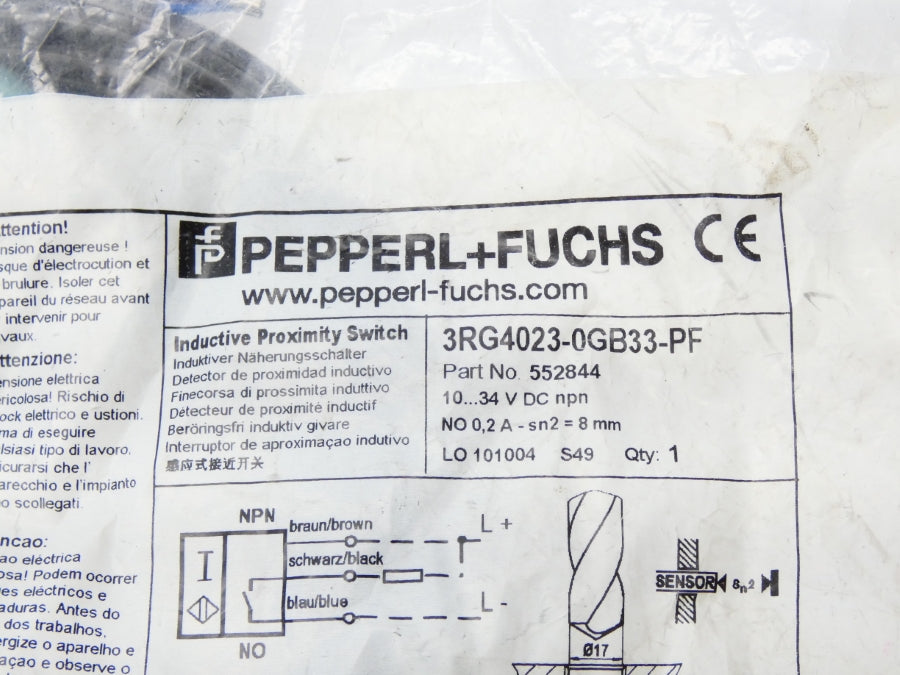PEPPERL+FUCHS 3RG4023-0GB33-PF 552844 10-34VDC NSMP