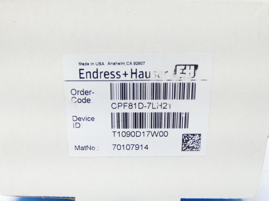 ENDRESS+HAUSER CPF81D-7LH21 NSMP