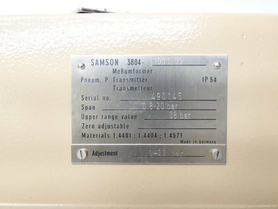 SAMSON 3804-1001.05 NSMP