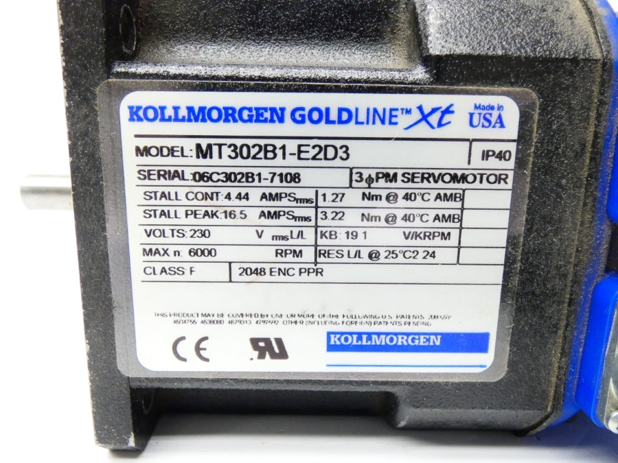 KOLLMORGEN MT302B1-E2D3 230V 16.5A UNMP