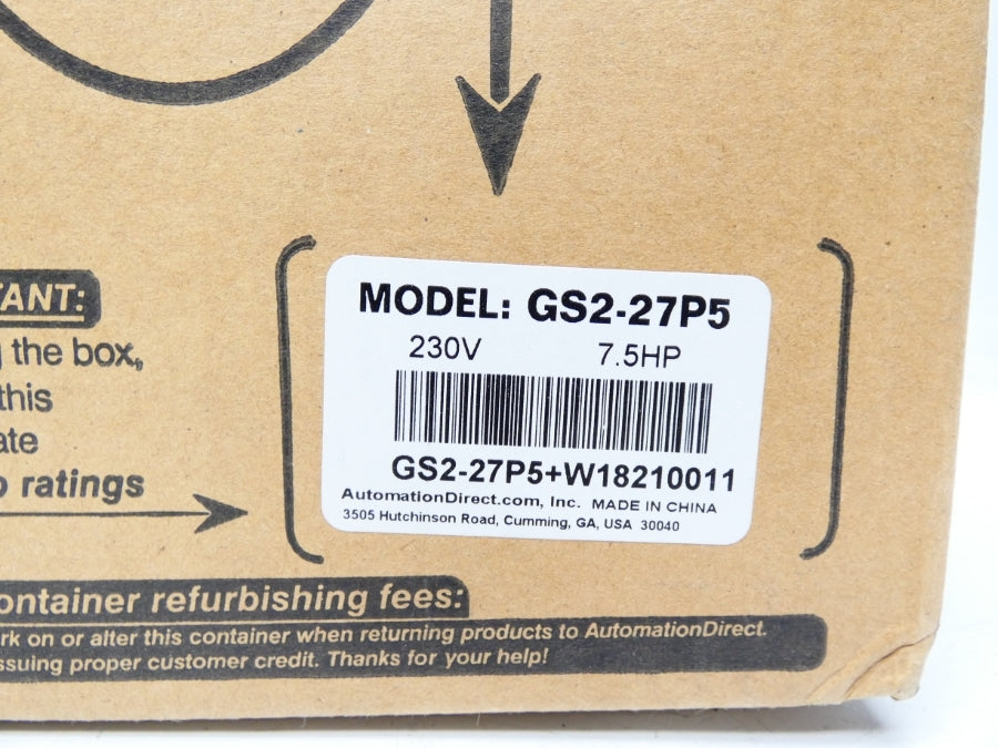 AUTOMATION DIRECT GS2-27P5 200-240V 28A NSMP