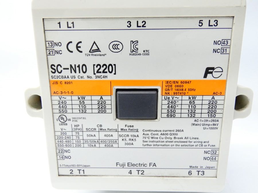 FUJI ELECTRIC SC2CBAA SC-N10 100/120V 220A UNMP