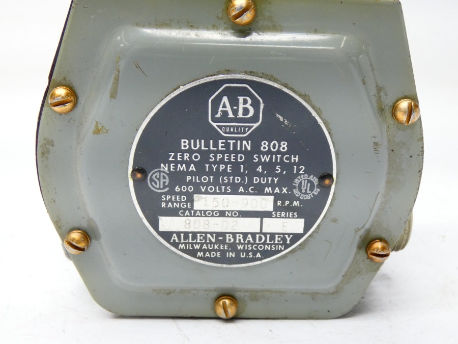 ALLEN BRADLEY 808-D2 SER. E 600VAC NSNP
