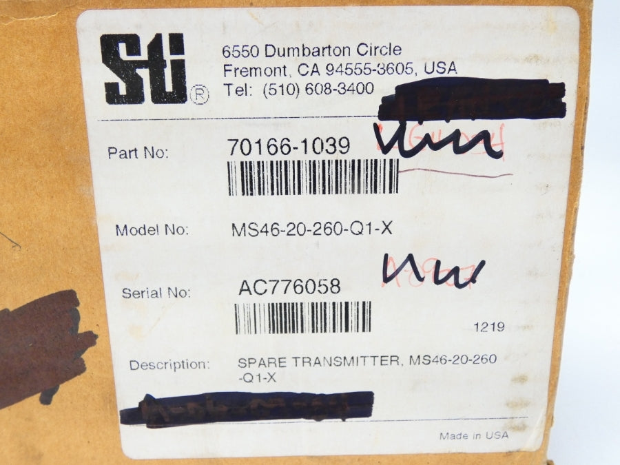 STI MS46-20-260-Q1-X 70166-1039 24VDC NSMP