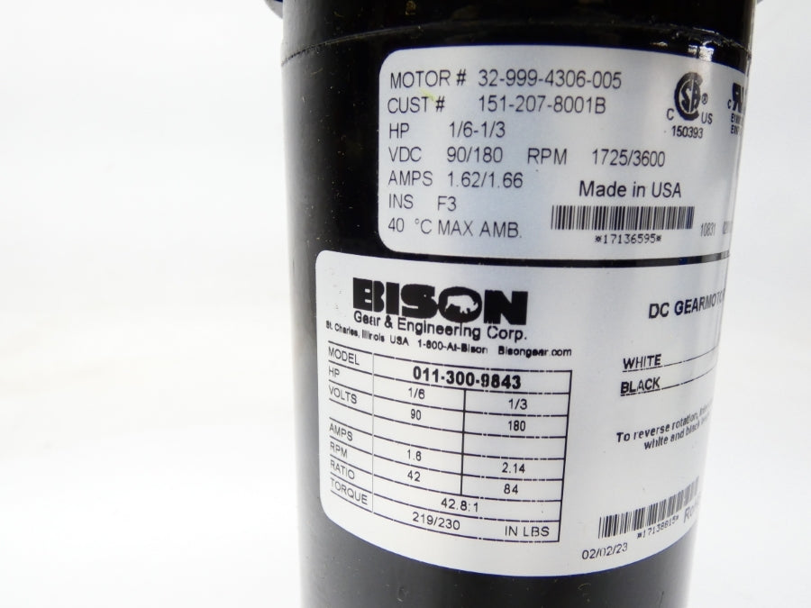 BISON 011-300-9843 90/180V 1.6/2.14A NSNP