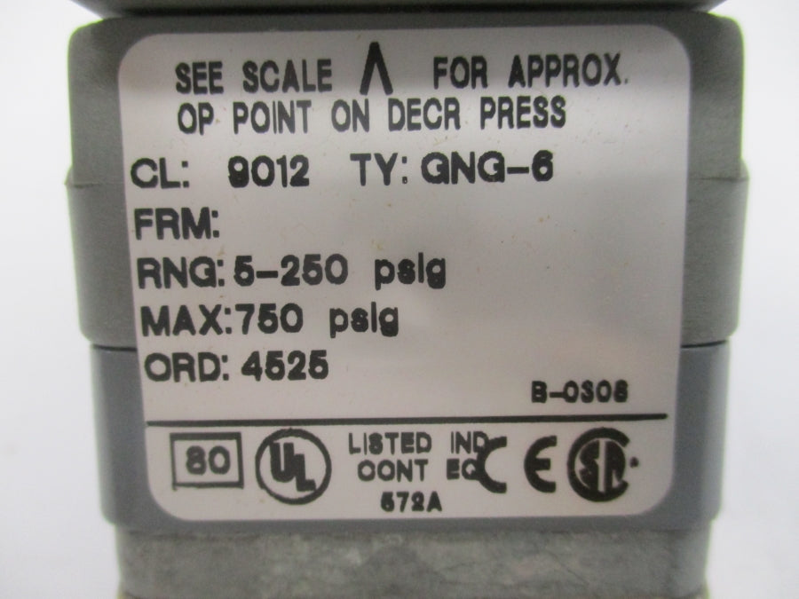 SQUARE D 9012GNG-6 SER. B 750PSI NSMP