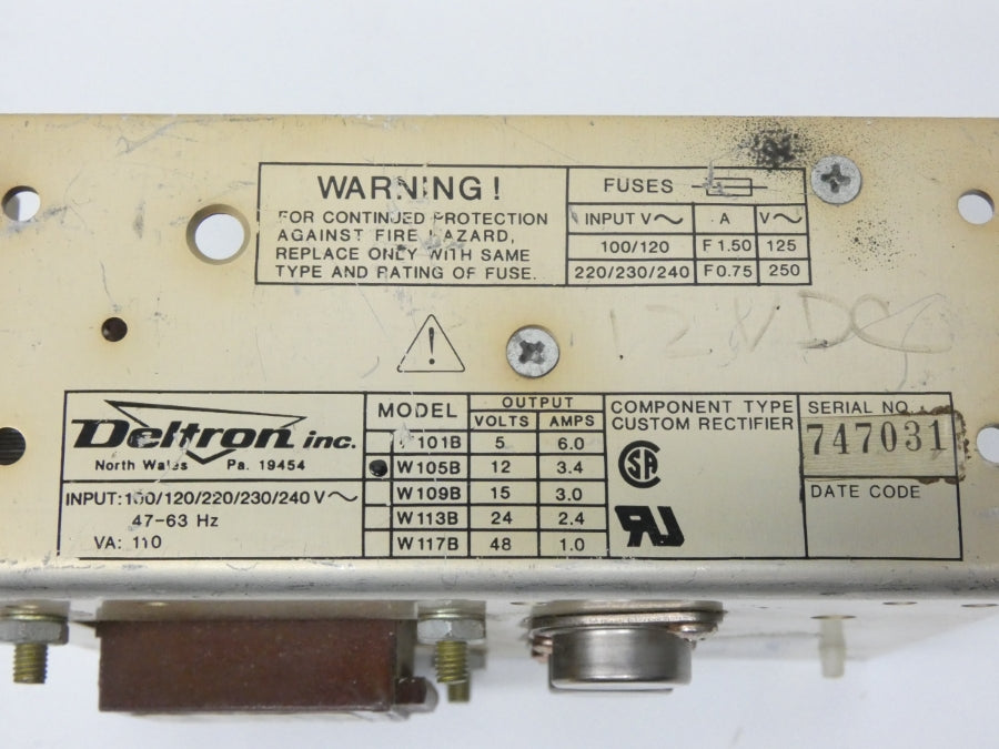 DELTRON W105B MXT4060 12V 3.4A UNMP