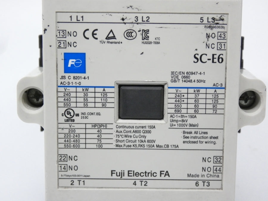 FUJI ELECTRIC SC-E6 460-575V 175A NSNP