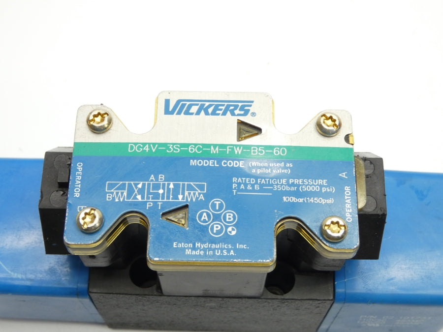 VICKERS DG4V-3S-6C-M-FW-B5-60 110/120V .46/.48A 1450PSI NSNP