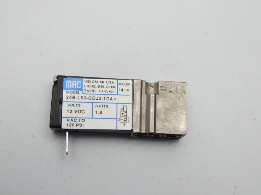 MAC 34B-L50-GDJ0-1DA 12VDC 120PSI NSMP