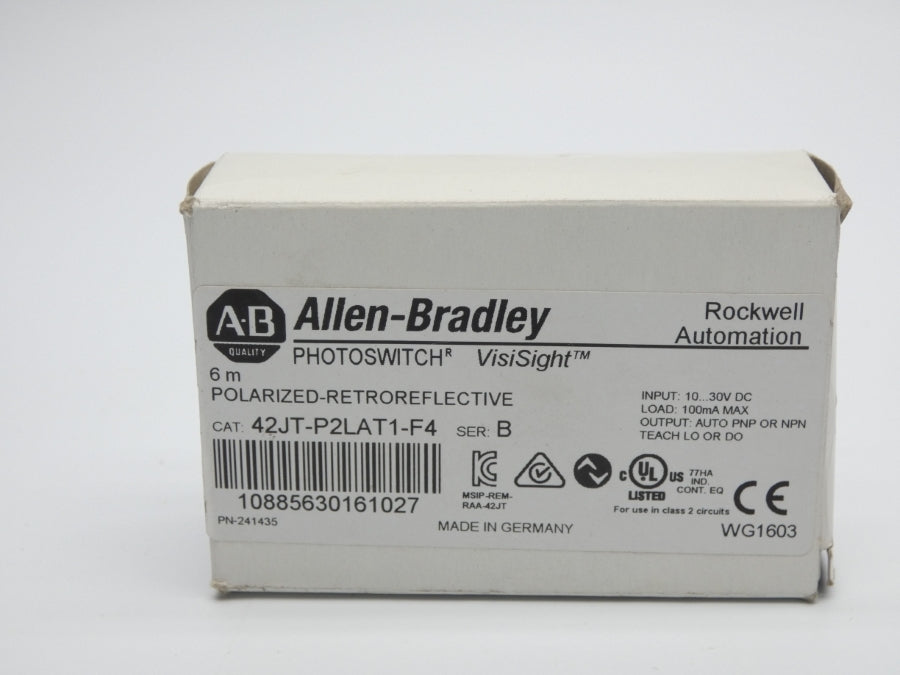 ALLEN BRADLEY 42JT-P2LAT1-F4 SER. B 10-30VDC (WH) NSMP