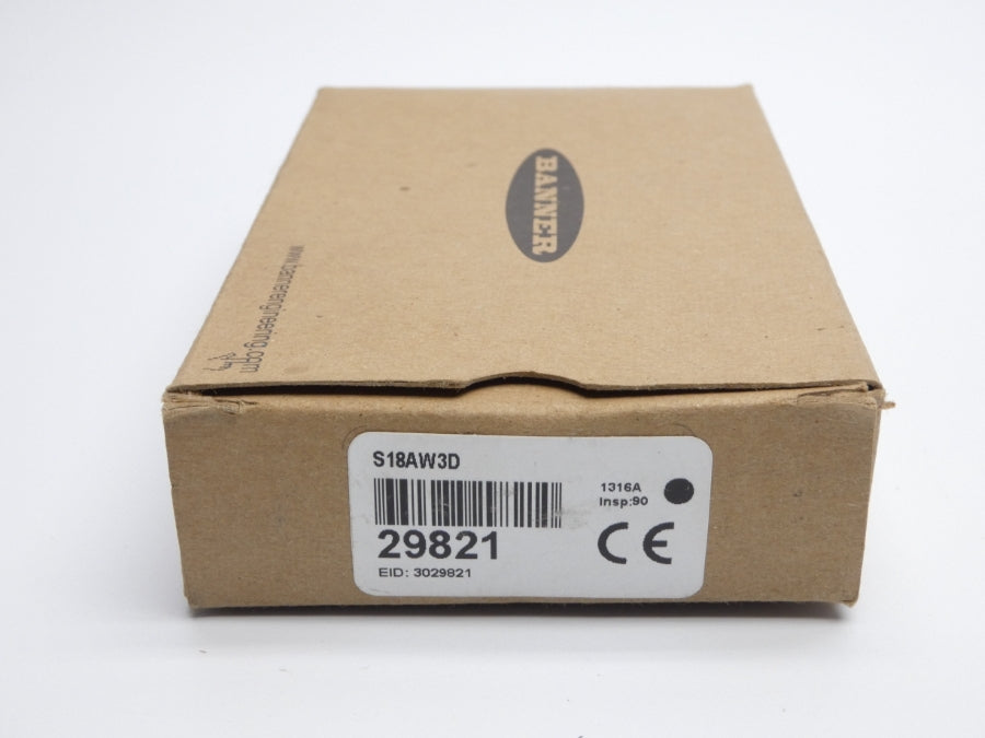 BANNER ENGINEERING S18AW3D 29821 20-250VAC NSMP