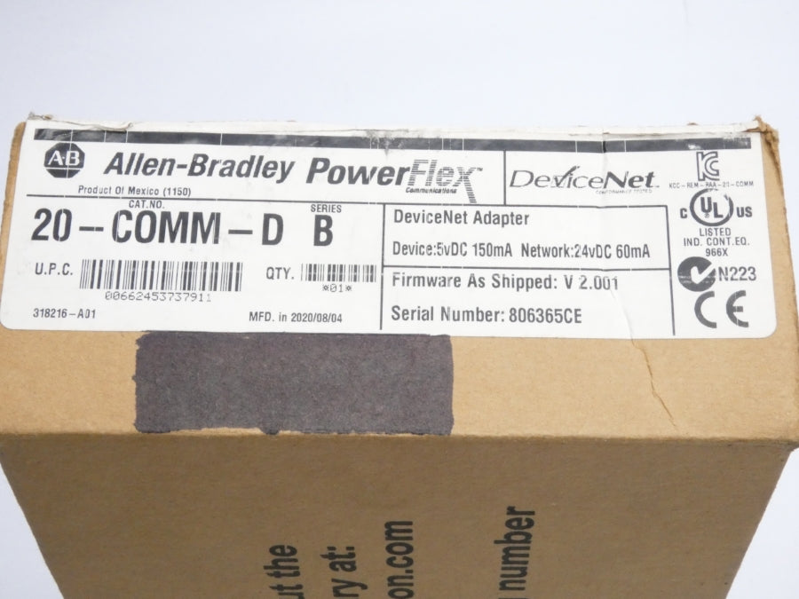 ALLEN BRADLEY 20-COMM-D SER. B F/W V2.002 24VDC NSMP