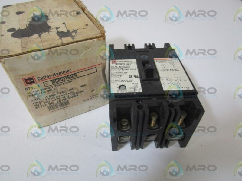 CUTLER HAMMER MCP03150CR 15A NSMP