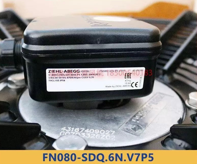 FN080-SDQ.6N.V7P5 ZIEHL-ABEGG Fan 3~400V 2.1 /1.15kW 4.2/2.2 A