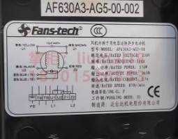 Fans-tech AF630A3-AG5-00 Axial Fan 230V 2.7A 570W 870RPM