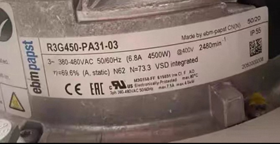 R3G450-PA31-03 ebm-papst centrifugal fan