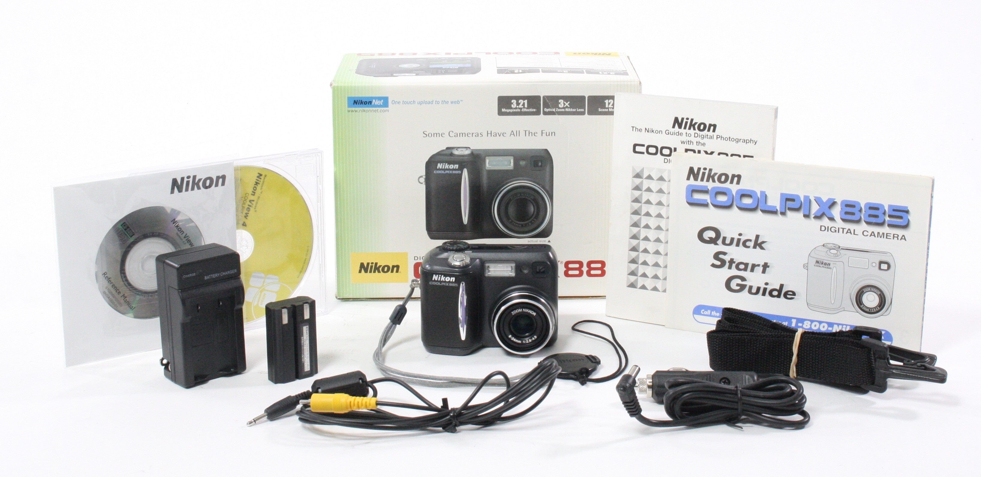 Nikon Coolpix 885 Digital Camera 3x Zoom 3.21mp