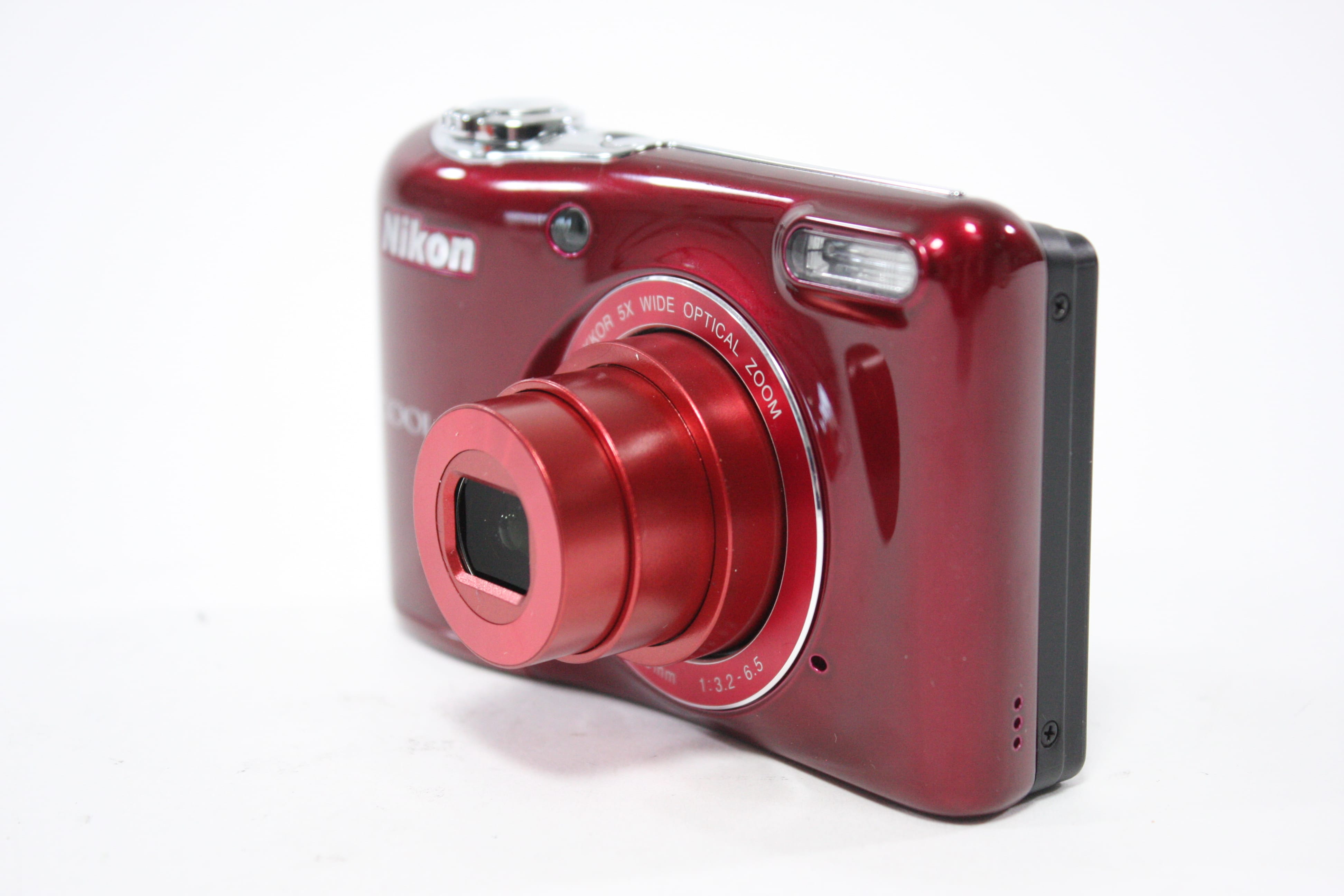 Nikon Coolpix L30 Digital Point and Shoot Camera 5x Zoom 20.1mp (Red)
