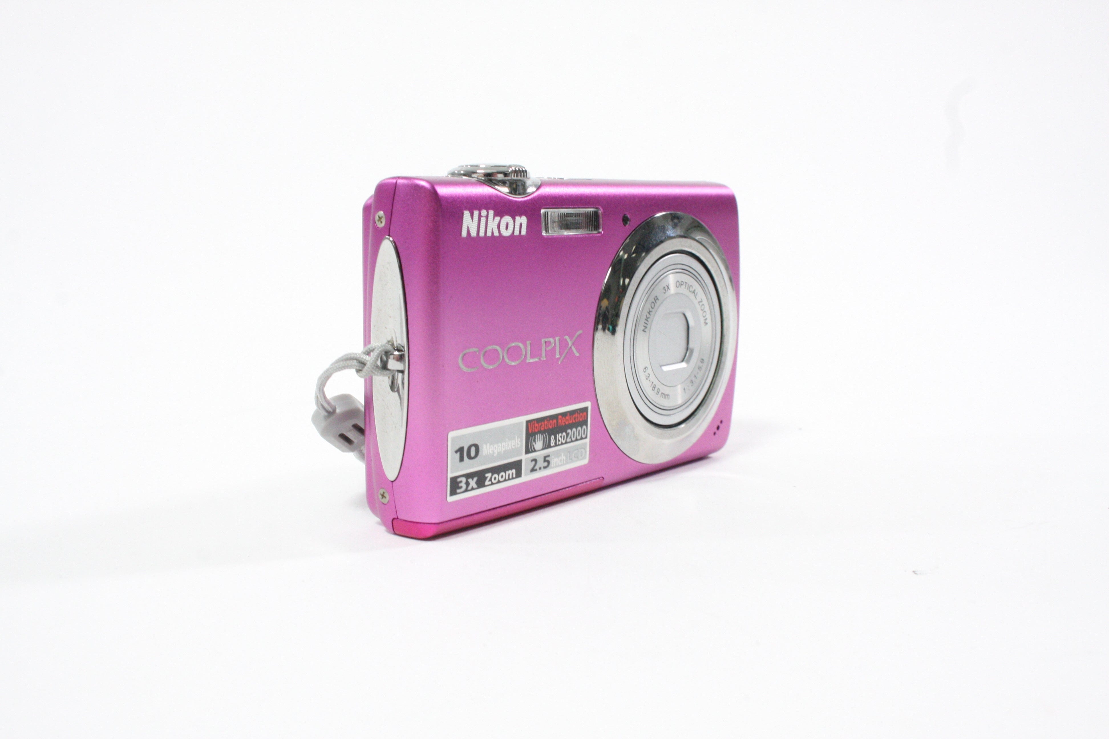 Nikon Coolpix S220 Digital Point-and-Shoot Camera 3x Zoom 10mp (Pink) AS-IS