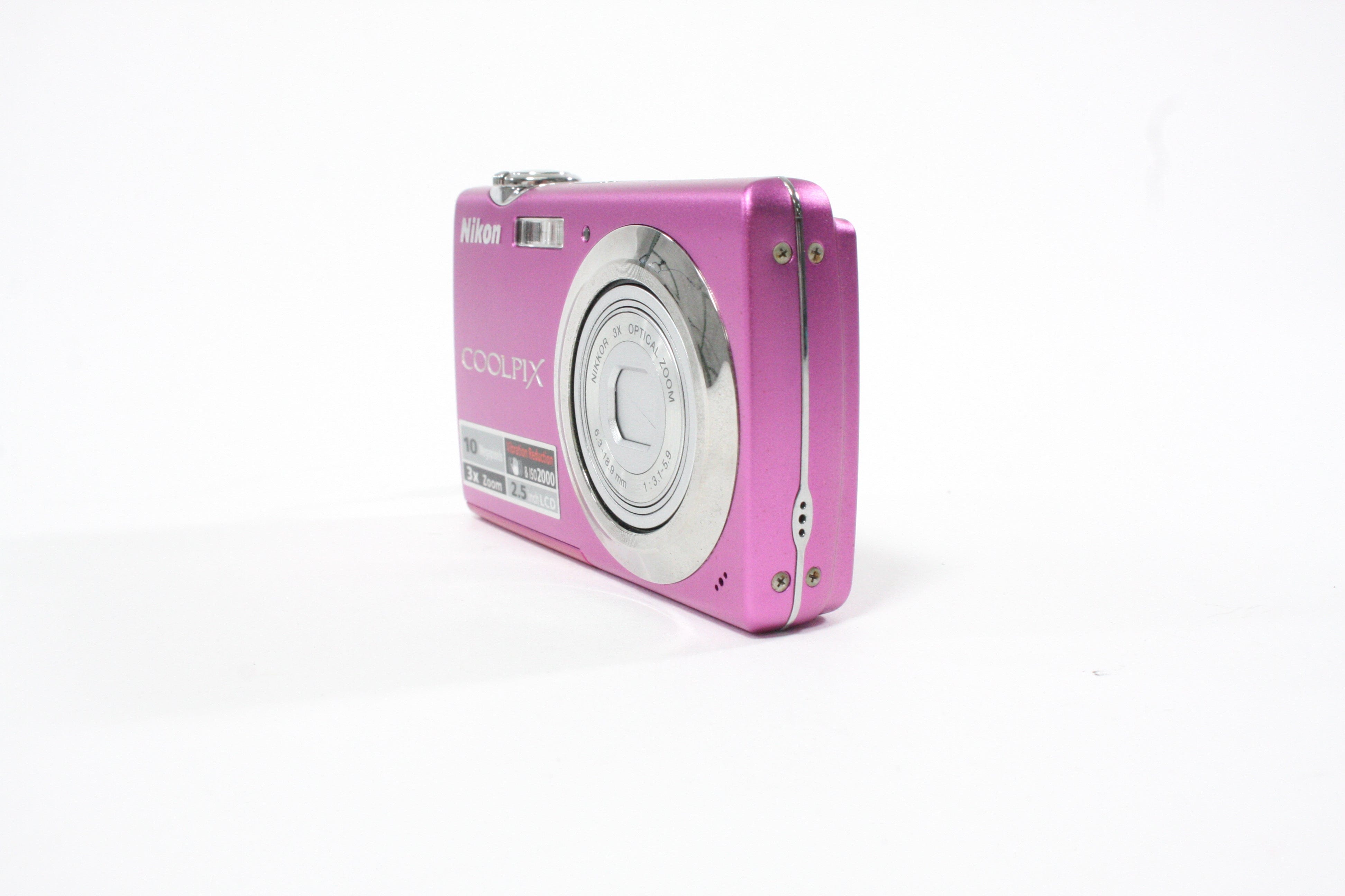 Nikon Coolpix S220 Digital Point-and-Shoot Camera 3x Zoom 10mp (Pink) AS-IS