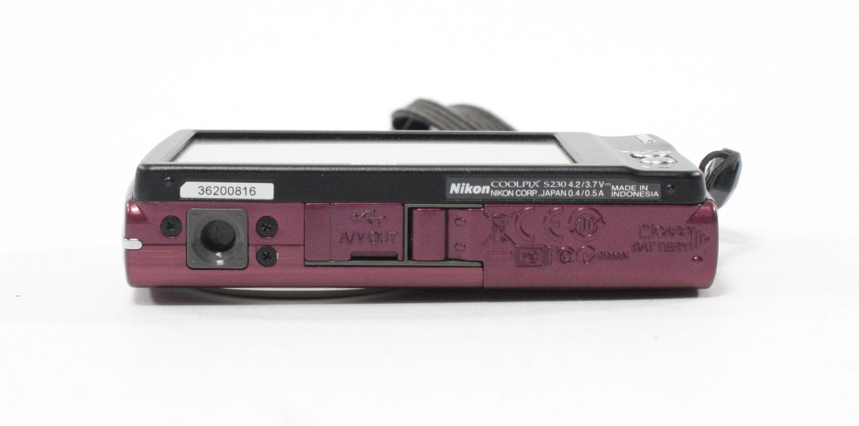 Nikon Coolpix S230 Touch Screen Digital Point-and-Shoot 3x Zoom 10mp (Purple)