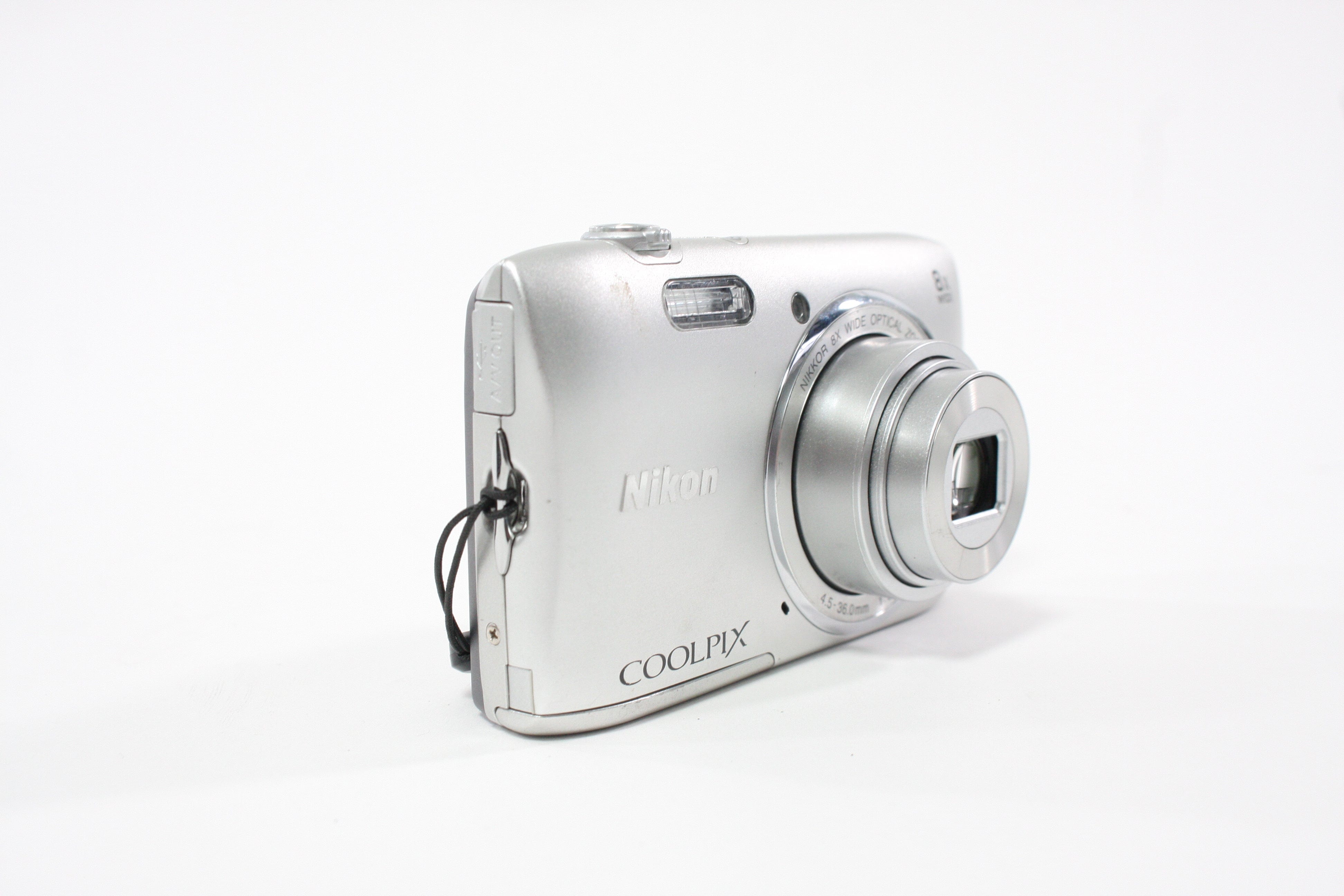 Nikon Coolpix S3600 Digital Camera 8x Zoom 20.1mp (Silver)