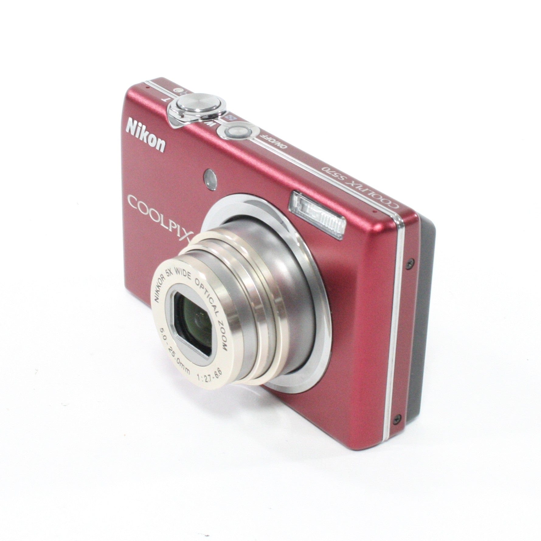 Nikon Coolpix S570 Point and Shoot Digital (Red)