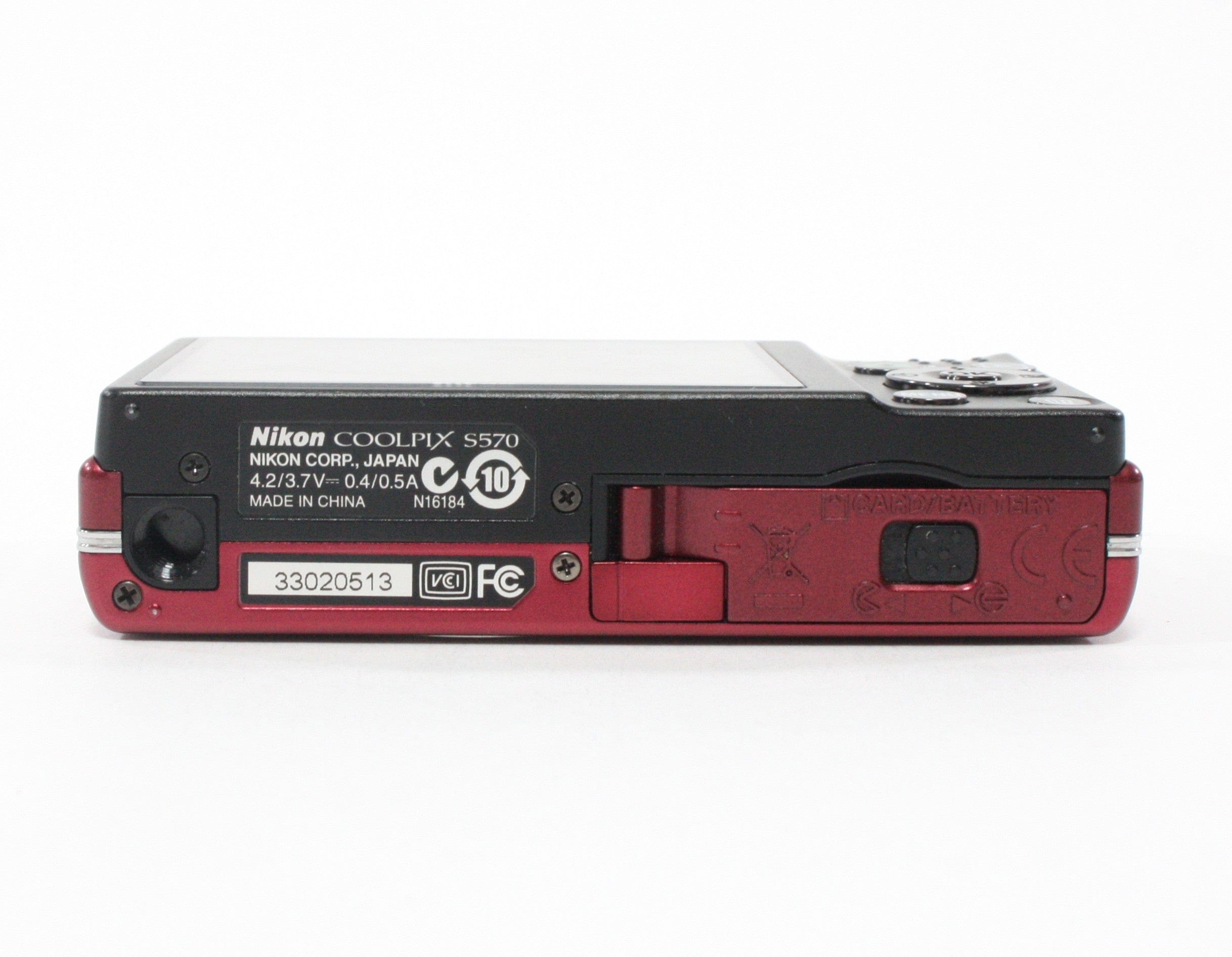 Nikon Coolpix S570 Point and Shoot Digital (Red)